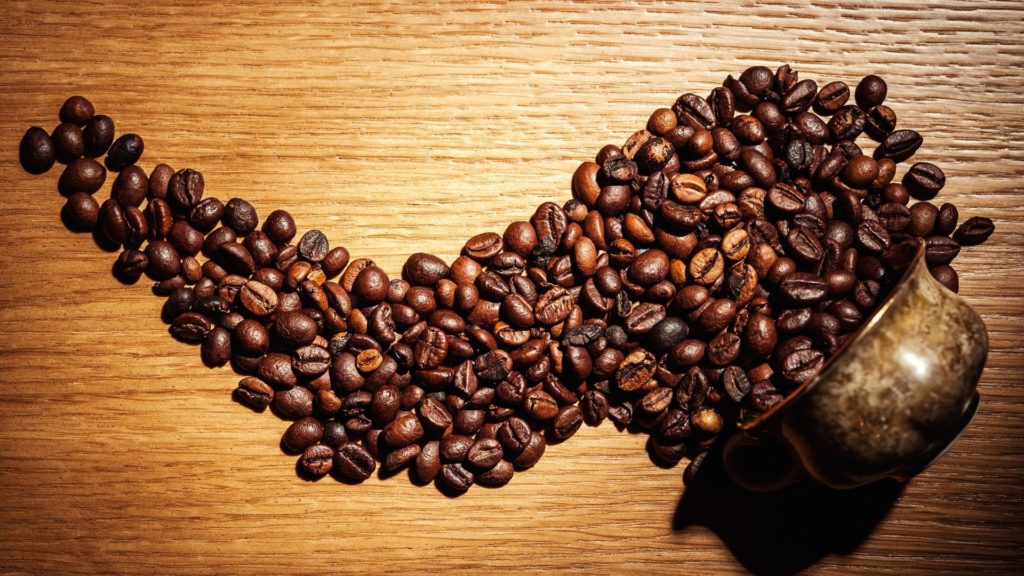 Coffee beans on the table