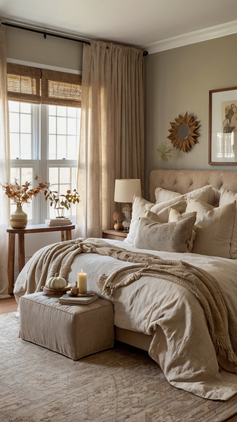 Opt for soft, neutral-colored curtains that allow natural light to filter in gently.